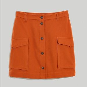 Madewell drapery moleskin cargo mink skirt